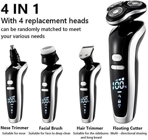 YQYBF YQYBF Electric Razor for Men\'s, Electric Shaver 4D for Men Electric Hair Clipper USB Rechargeable Professional Hair Trimmer Hair Cutter for Men Adult Razor