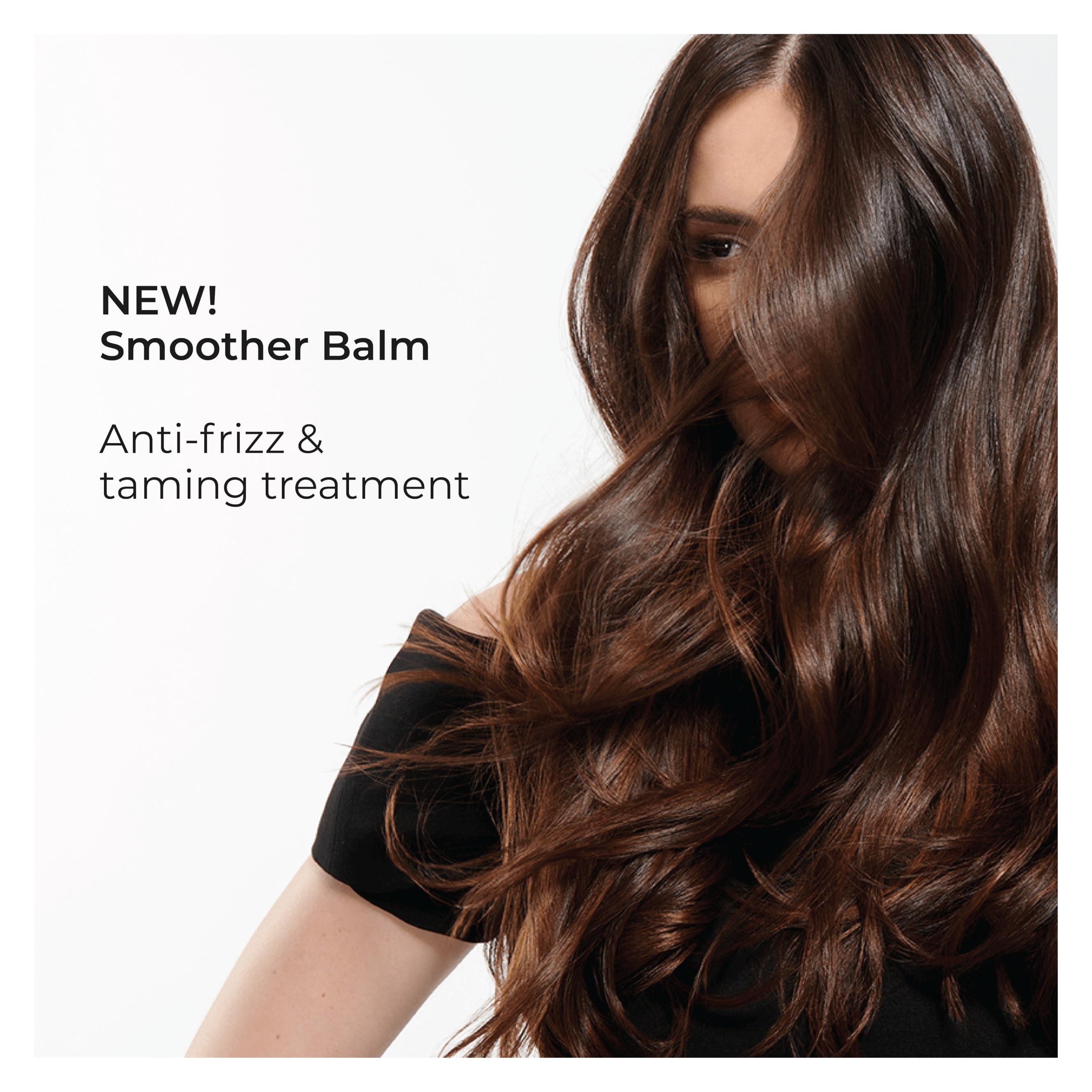 LANZA L\'ANZA Healing Style Smoother Balm, New & Improved Keratin Hair Treatment & Hair Straightener Serum, Heat Protection & Anti Frizz Hair Product, Luxury Hair Care for Curly Frizzy Hair (6.8 Fl Oz)