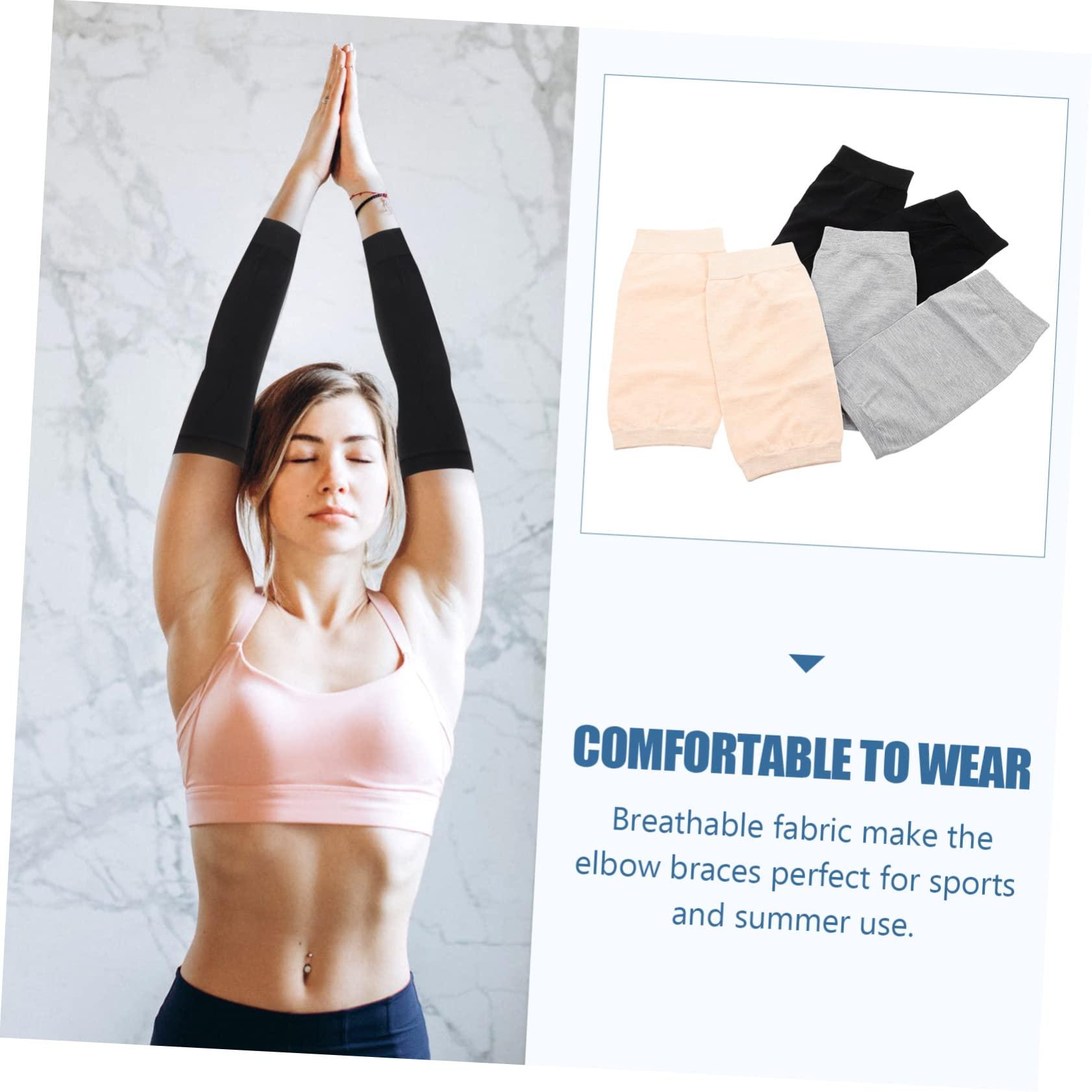 SOLUSTRE SOLUSTRE 2sets Elbow Covers for Summer Outdoor Sports Elbow Sleeve Braces Pads Elbow Sleeve Covers for Running Sports Compression Sleeves Elbow Supplies 3pairs*2