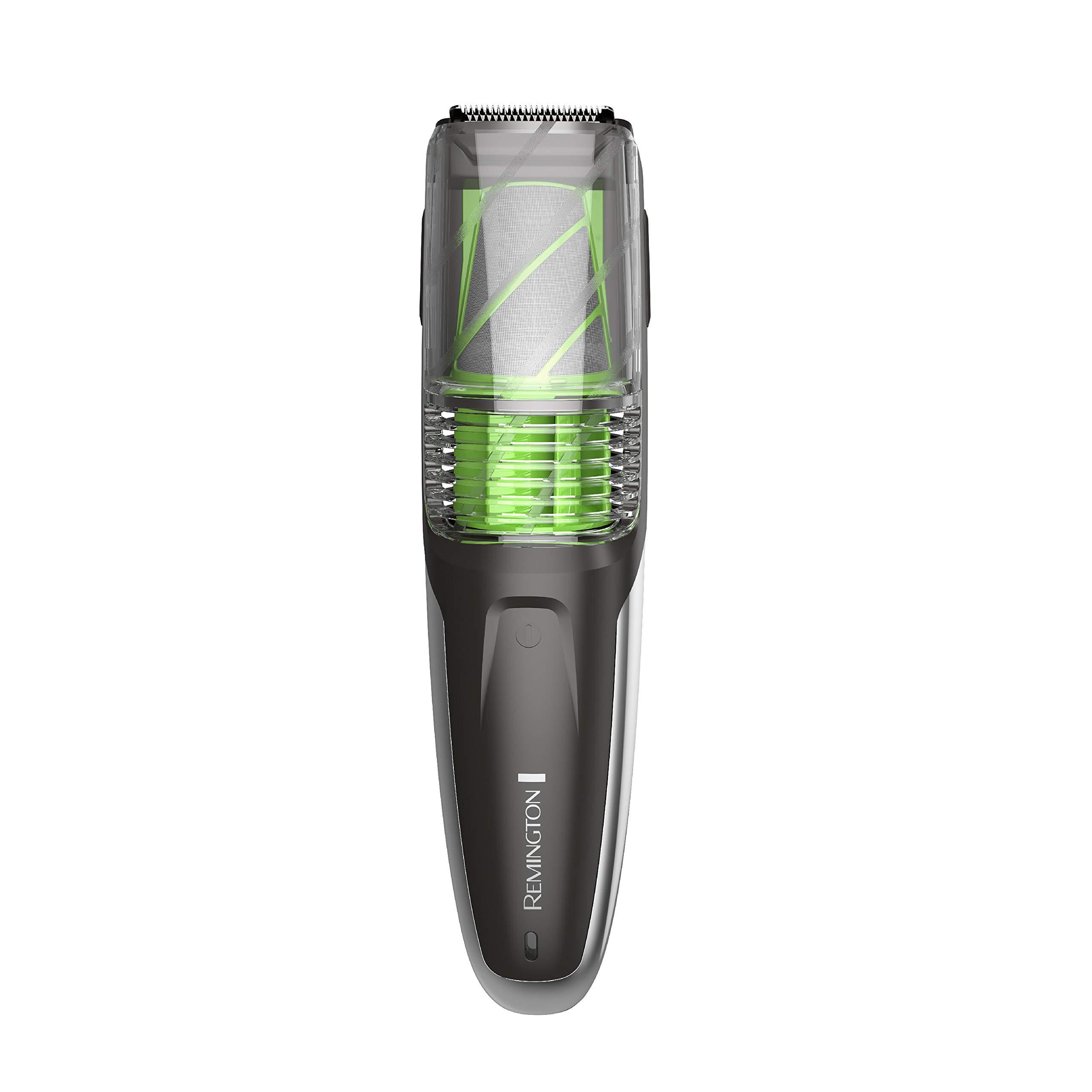 Remington Remington Vacuum Beard Trimmer,13 Length and Style Settings with Adjustable Length Comb (2-18mm),Vacuum Trimmer for Beard, Mustache, and Stubble, Rechargeable Lithium Power, Washable, Removable Blades