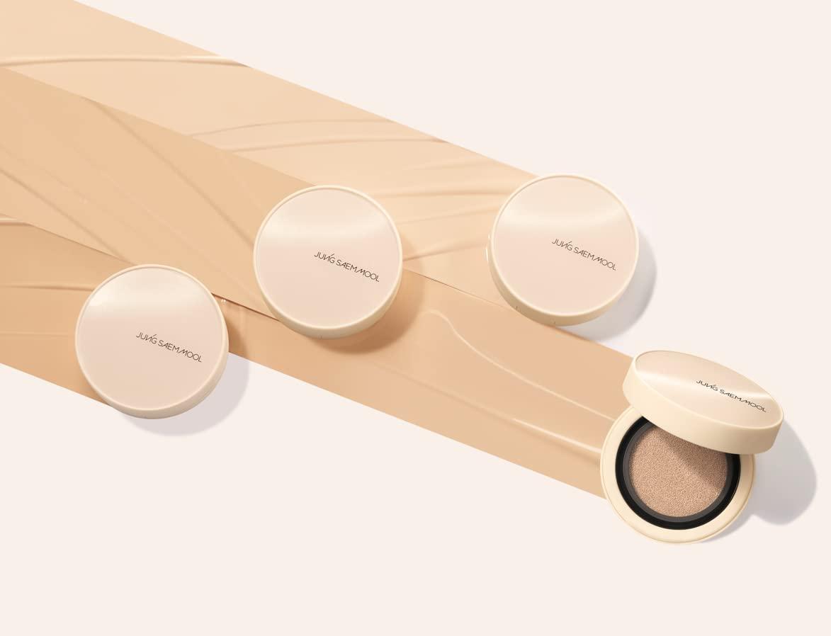 JUNG SAEM MOOL [JUNGSAEMMOOL OFFICIAL] Skin Nuder Cover Layer Cushion 21 (N-Light) | Refill Included | Delicate Cover | All-day Lasting | Makeup Artist Brand
