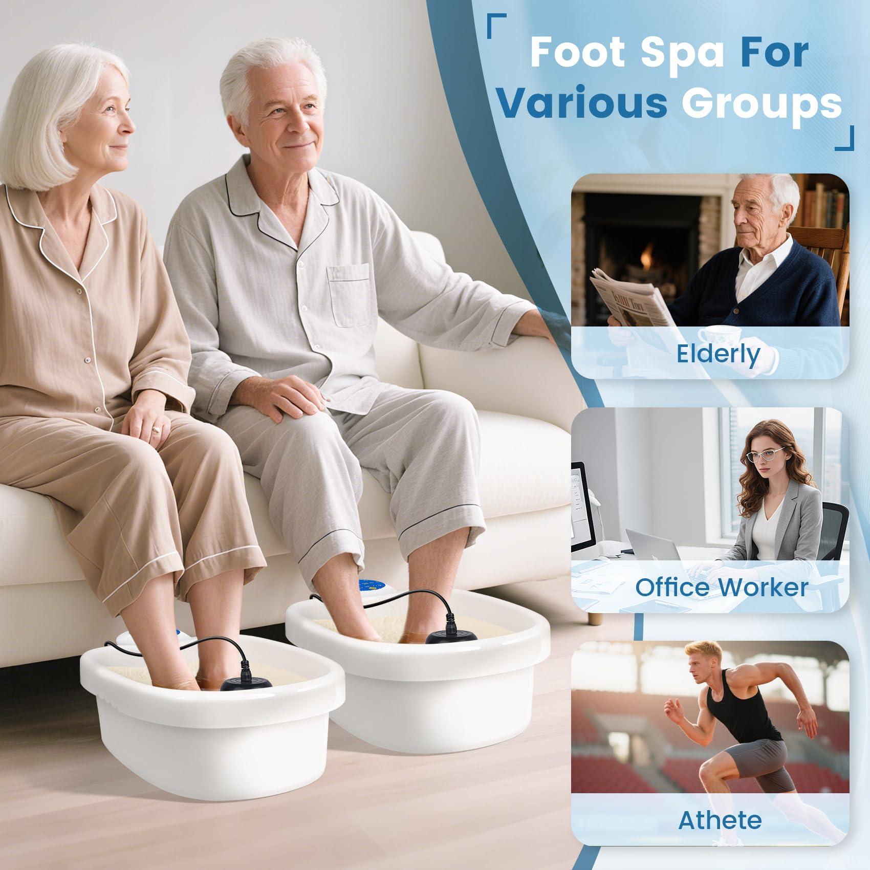 Lecaung Ionic Detox Foot Bath Machine, Personal Ionic Foot Cleanse Ionic Foot Bath SPA Machine for Home Beauty Salon Spa with Basin,100 Liners and Two Round Arrays