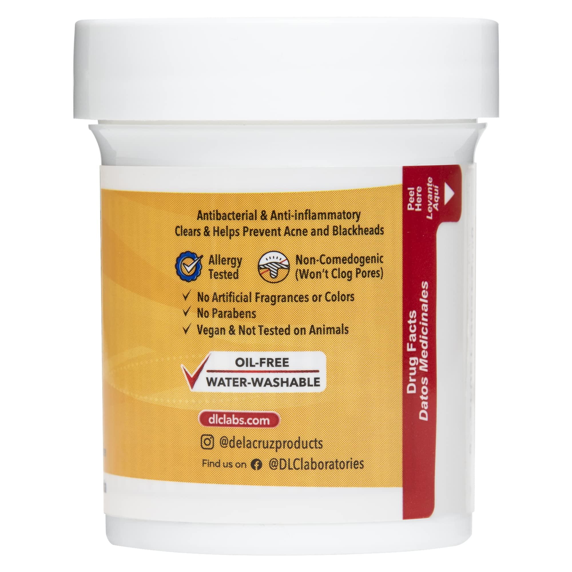 De La Cruz De La Cruz 10% Max Strength Sulfur Ointment Acne Treatment, Allergy-Tested, No Preservatives, Fragrances or Dyes, Made in USA 2.6 OZ Plus 2 Sulfur Soaps