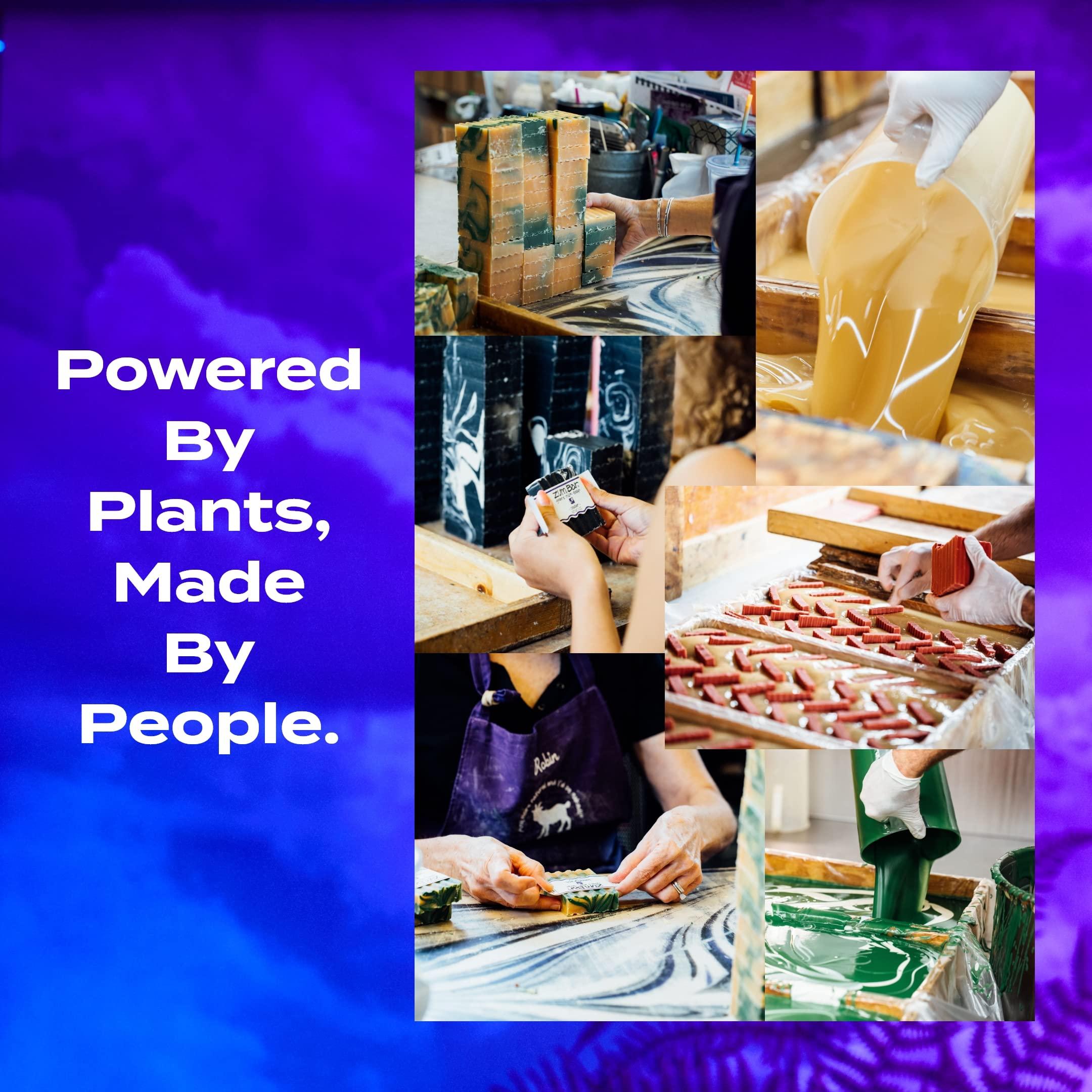 Zum Zum Indigo Wild Home Essentials - Laundry Soap (64 oz) - Liquid Hand Soap (12 fl oz) - Room Spray Air Freshener (4 fl oz) - Goat Milk Soap Bar (3 oz) - Frankincense & Myrrh Scent