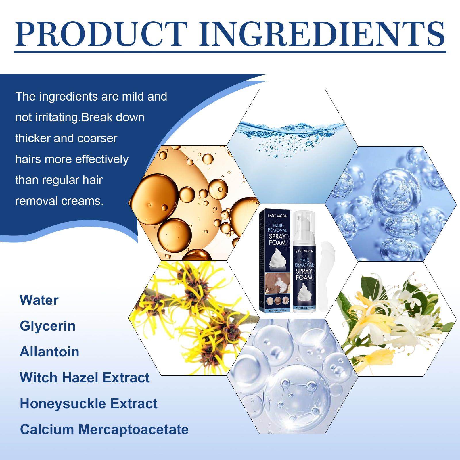 OGoeesy Hair Removal Spray Foam for Men Hair Removal Cream - Effective & Painless Hair Removal Cream for Men\'s Underarm Chest Back Legs - Depilatory Cream Suitable For All Skin Types