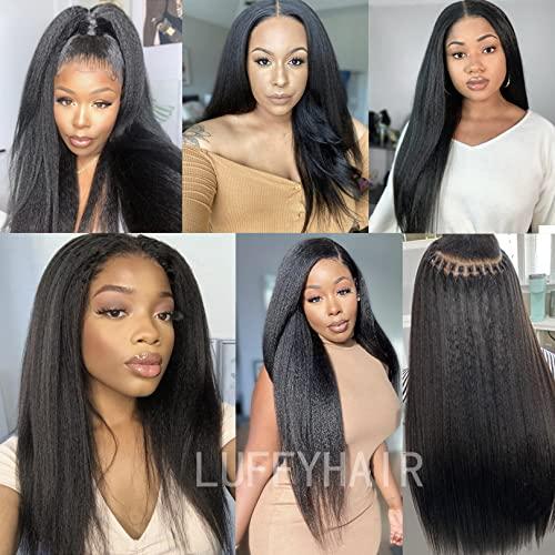 RJ HAIR Peruvian Kinky Straight Human Hair Bulk For Braiding Corase Italian Yaki Hair Bundles Extension Bulk Hair Weaving 3Pcs (24inch, 1Pcs/Lot)