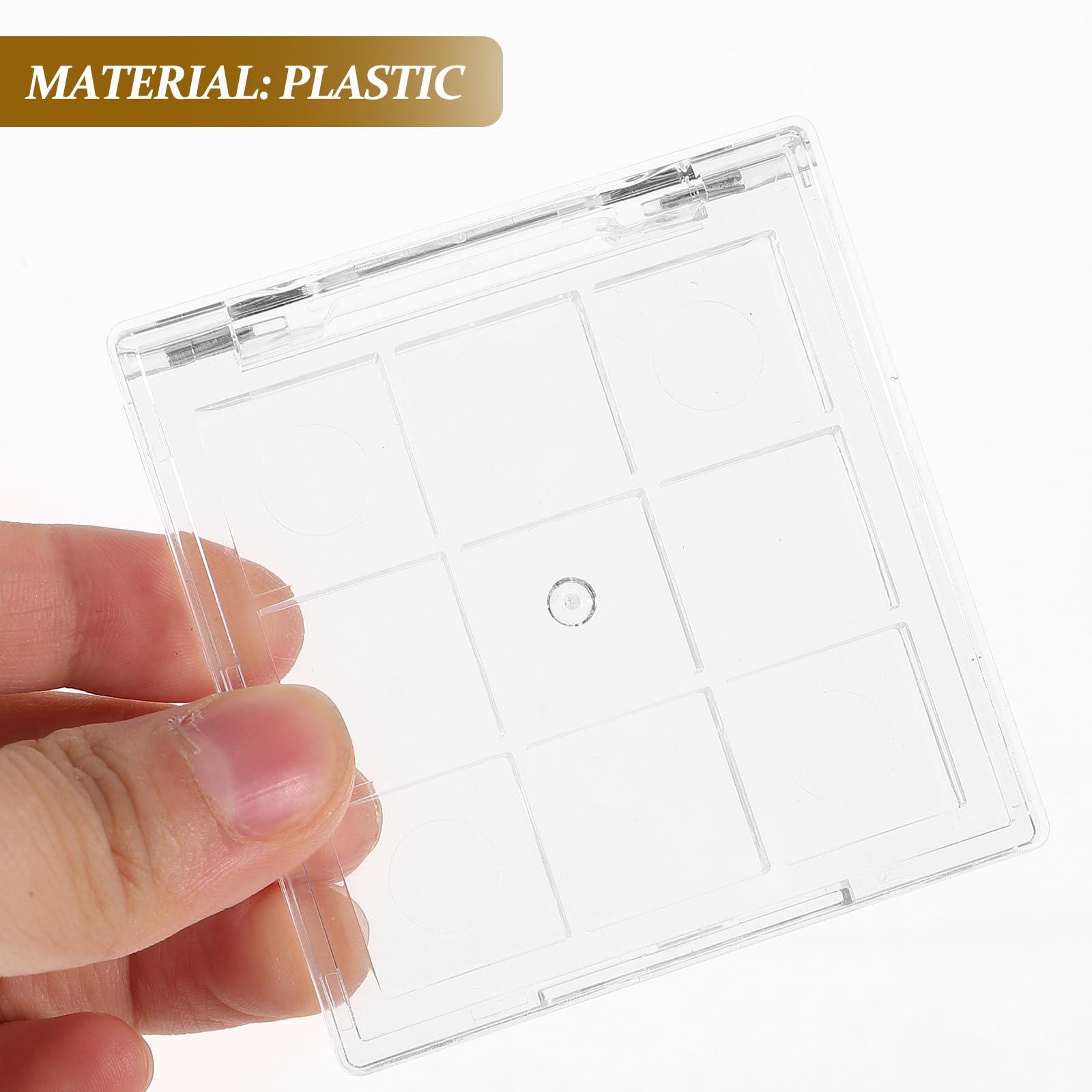 Healifty Healifty 2pcs Empty Lipstick Palette 9 Grids Diy Eyeshadow Powder Blush Lipstick Palette Empty Highlighters Container for Women