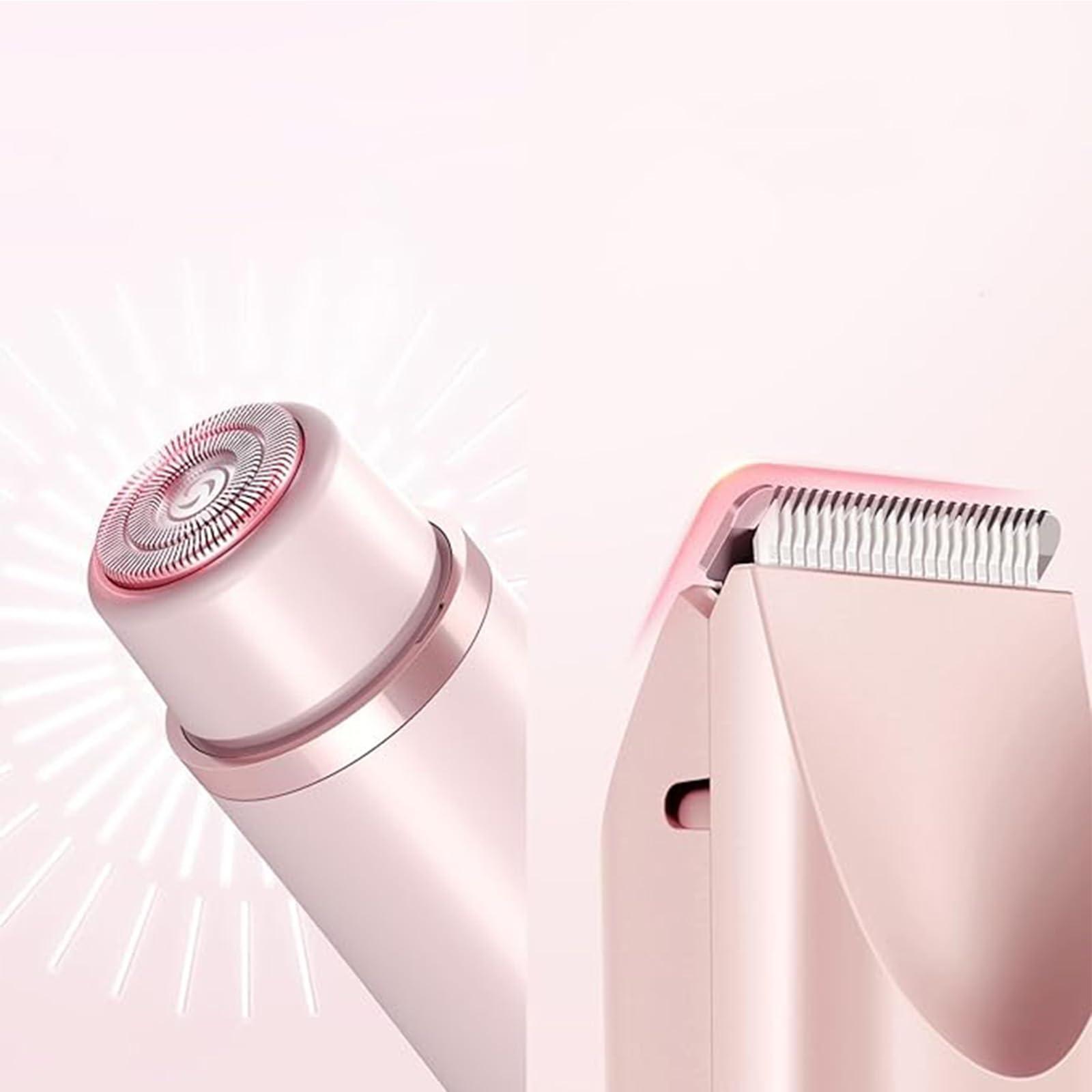Yotfieot Dual Head Shaver Women, Dual Head Electric Shaver for Women,2 in 1 Women Electric Shaver Dual Head, Intimate Dual Head Shaver Women, Ipx7 Waterproof Rechargeable, for Armpit, Legs, Arms (2)