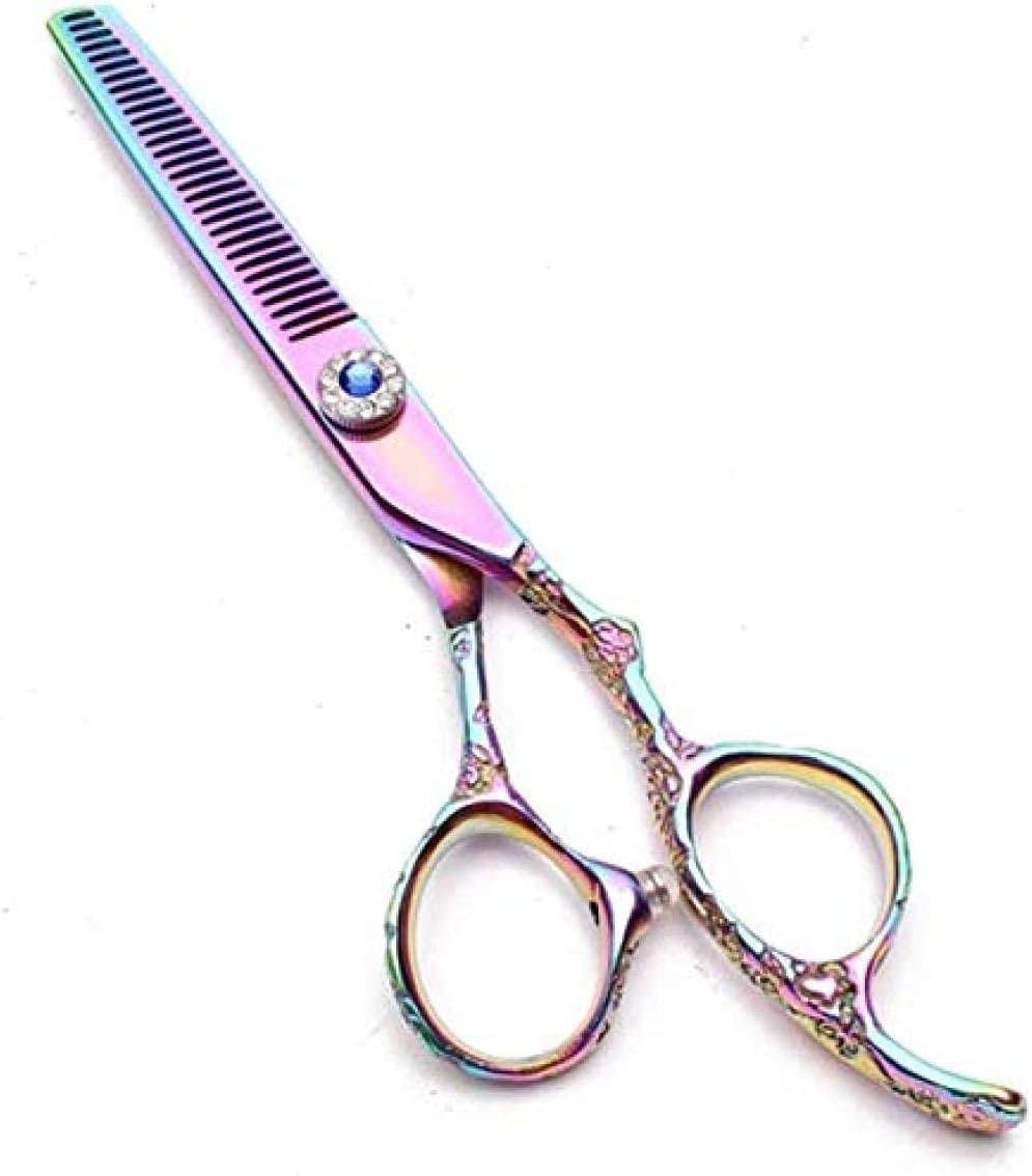 YUSIWOAL Hairdressing Scissor Haircut Scissors 6.0 inch Hairdressers Set Thinning Scissors Cutting Shears Plum Handle Salon Hair Scissor Hair Cutting Shears