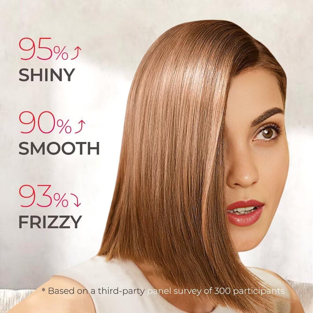 TYMO TYMO Ring Hair Straightener Brush+TYMO Hair Treatment Oil Hydrates and Smoothes Dry, Damaged Hair