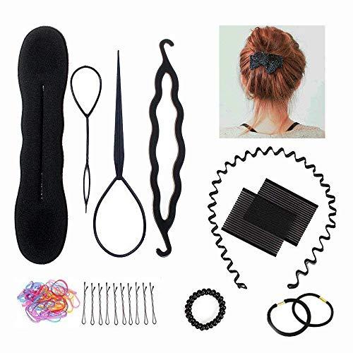 TopDirect Mannequin Head with Hair, TopDirect 26\" Training Head Hair Mannequin Manikin Head Cosmetology Doll Head Practice Styling Hairdressing Training Braiding Heads with Clamp Holder and Tool Set
