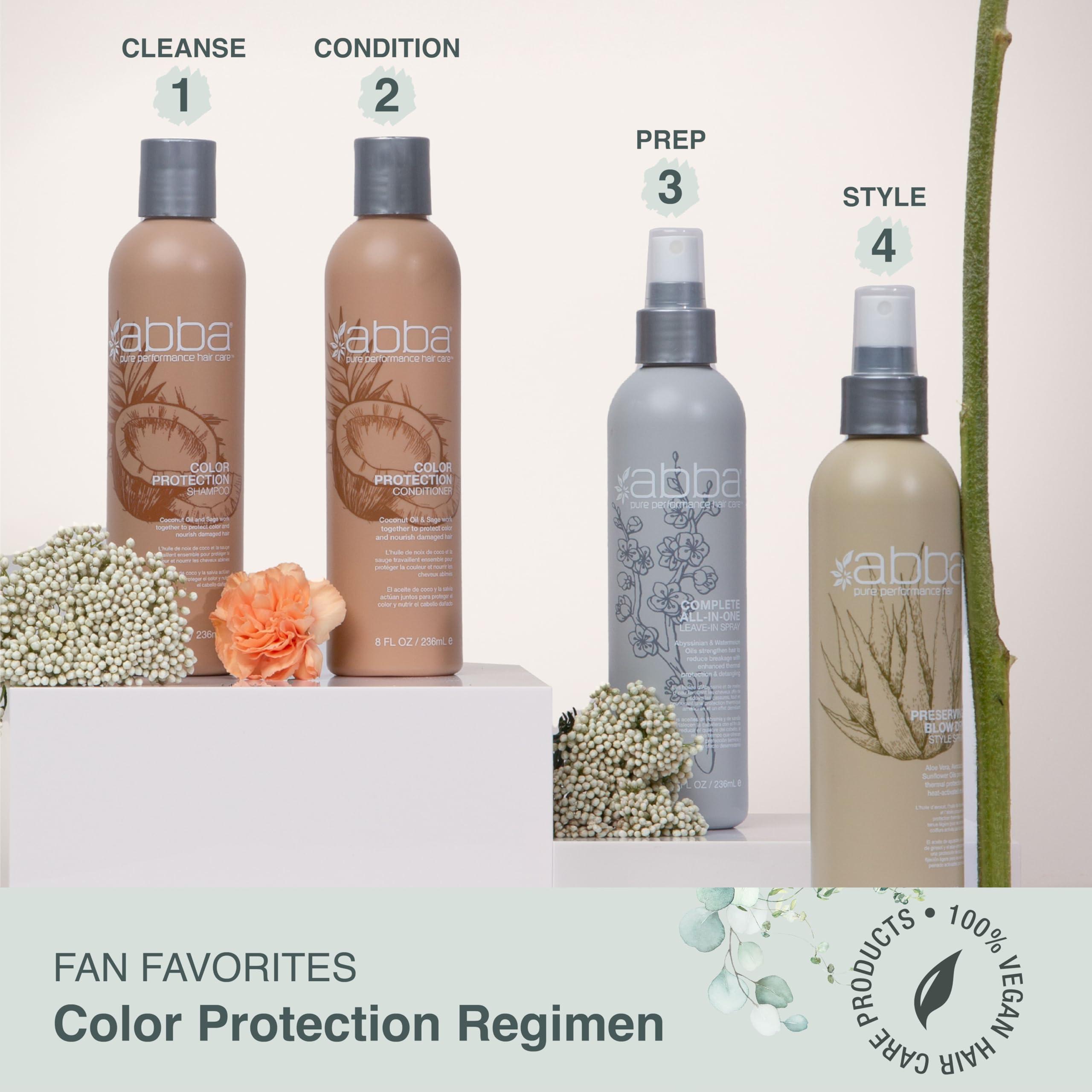 ABBA ABBA - Pure Color Protection Shampoo & Conditioner Duo - Coconut Oil & Sage, 32 fl oz Each