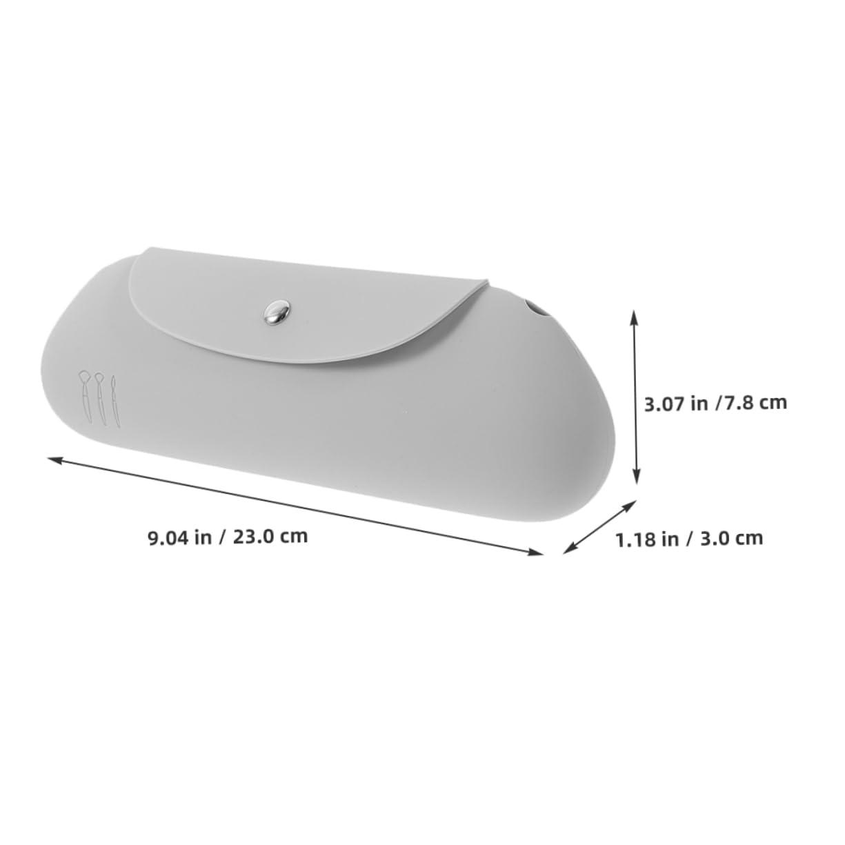 Mikinona Mikinona 2 pcs Silicone Makeup Bag Brush Holder Slots Compact Travel Makeup Brush Case for Women Girls