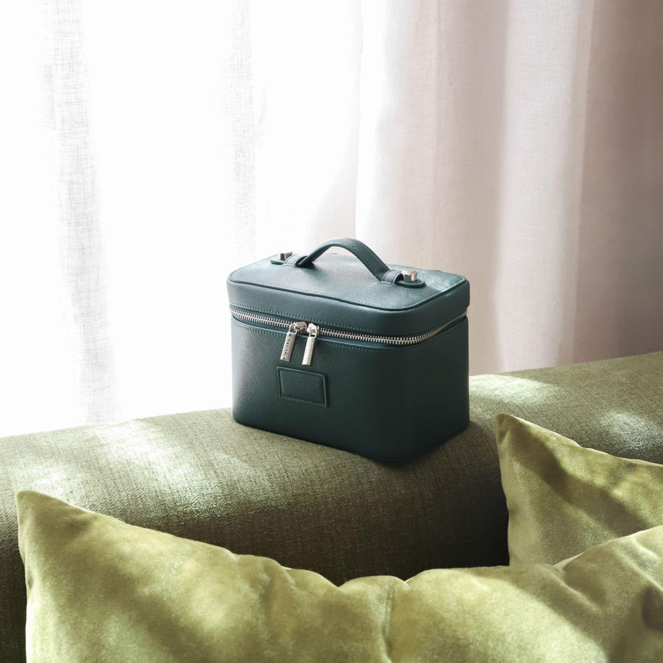 ETOILE ETOILE - Mini Vanity Case Forest - Stylish Travel Makeup Bag Organizer With Removable Dividers