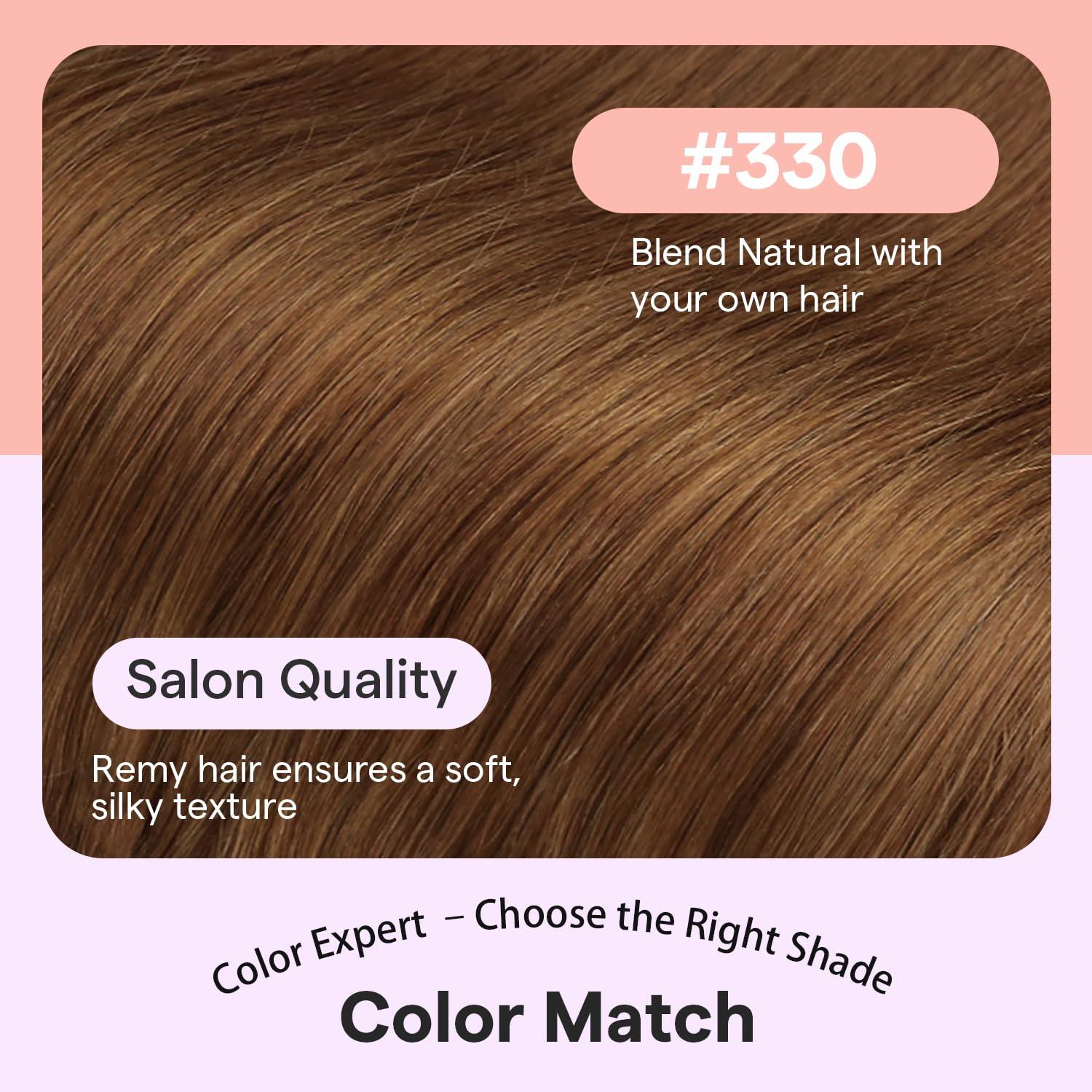 Full Shine Fulll Shine Copper Hair Extensions Clip in Hair Extensions Real Human Hair Remy Hair Copper Red Hair Extensions for Women Natural Hair Extensions 7 pcs 20inch 120G