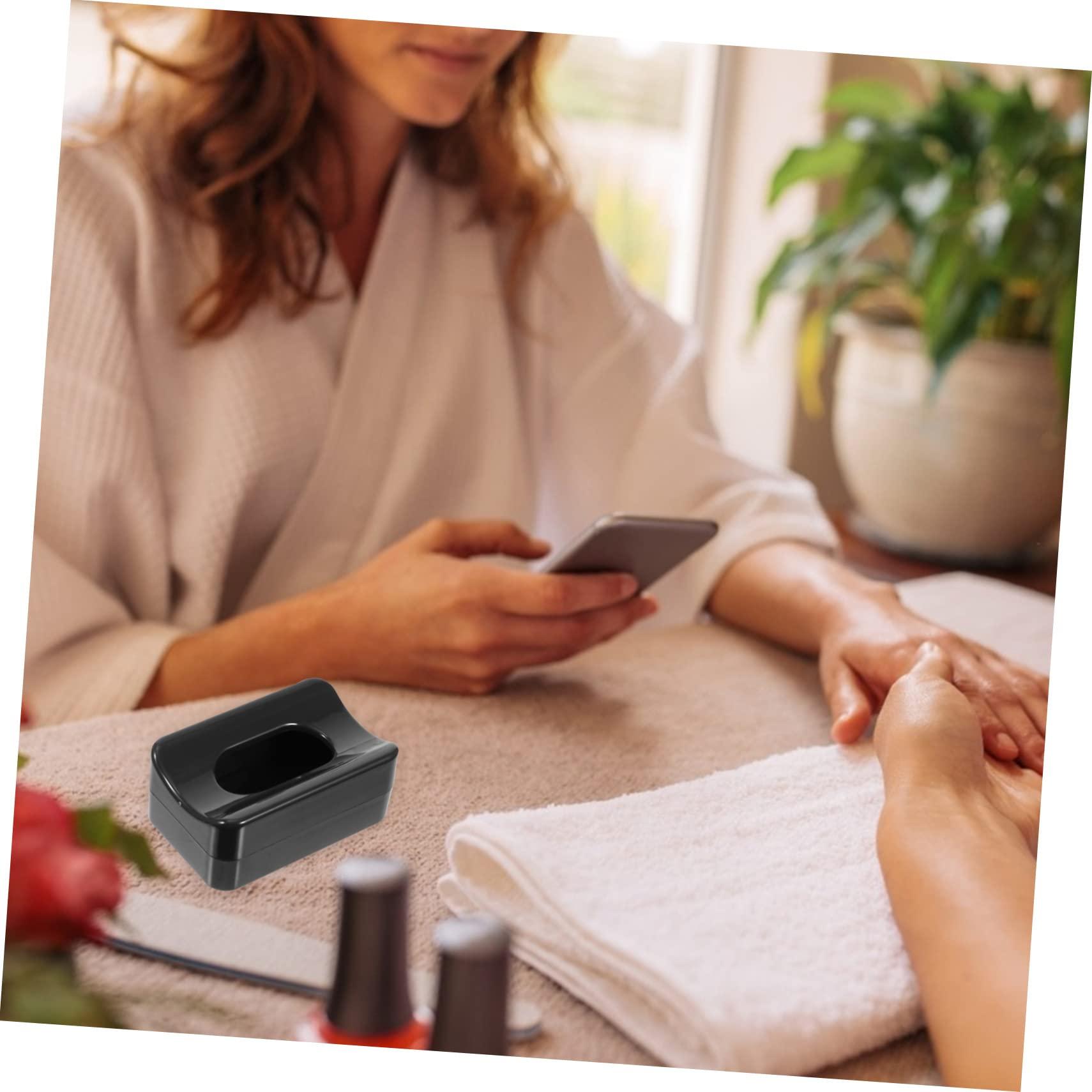 Housoutil Housoutil 3 Pcs Glitter Storage Box Black Trays Nail Glitter Case Black Serving Tray Nail Art Tool Nail Dip Case Dip Rhinestone Balm Tin Jar Containers Tubes Gloss Lids Plastic