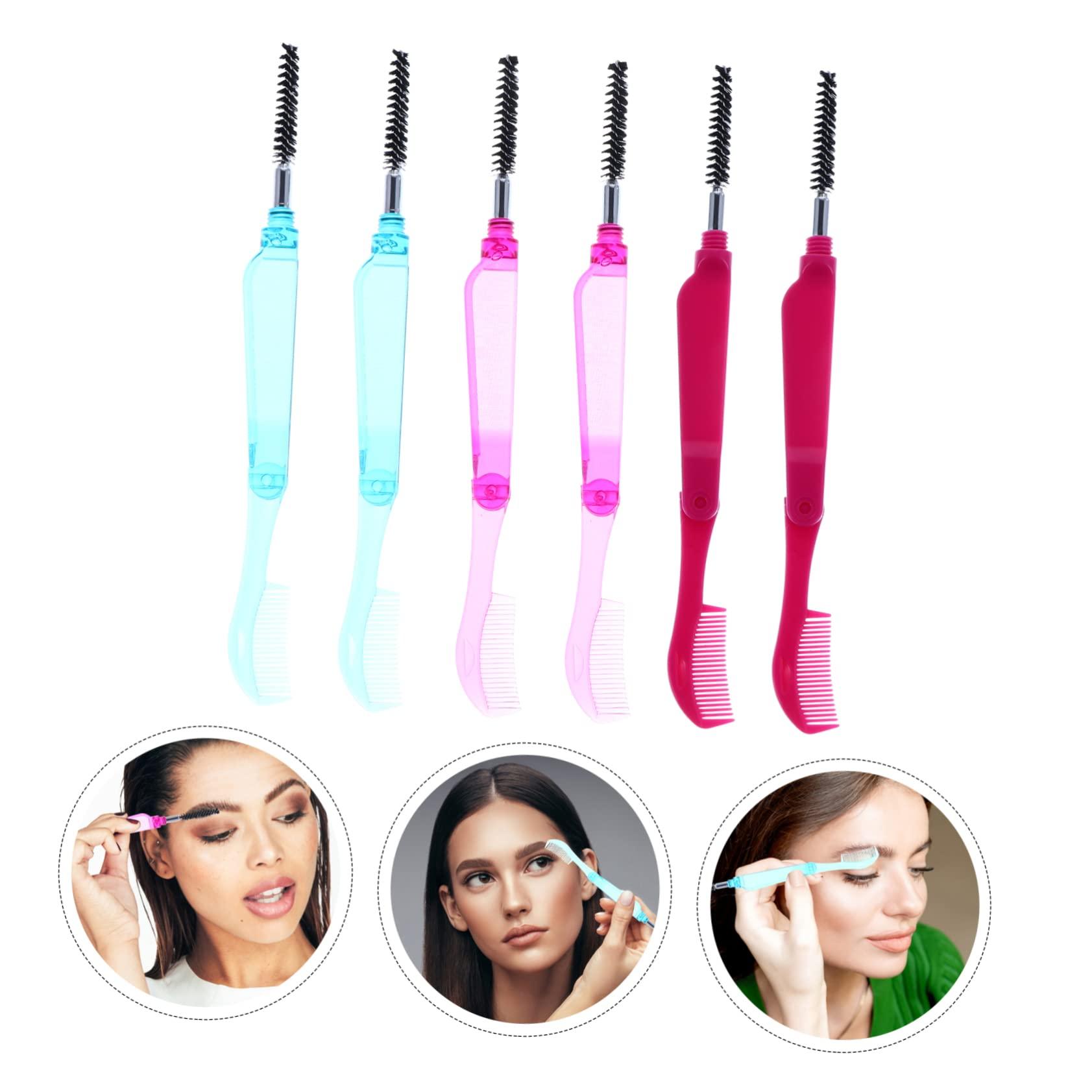 NOLITOY NOLITOY 18 Pcs Collapsible Eyelash Comb Eyebrow and Eyelash Makeup Tool Eye Mascara Brow Lamination Comb Eyelash Mascara Eye Spoolie Brush Brow Comb Makeup Brush Folding Lash Comb Plastic