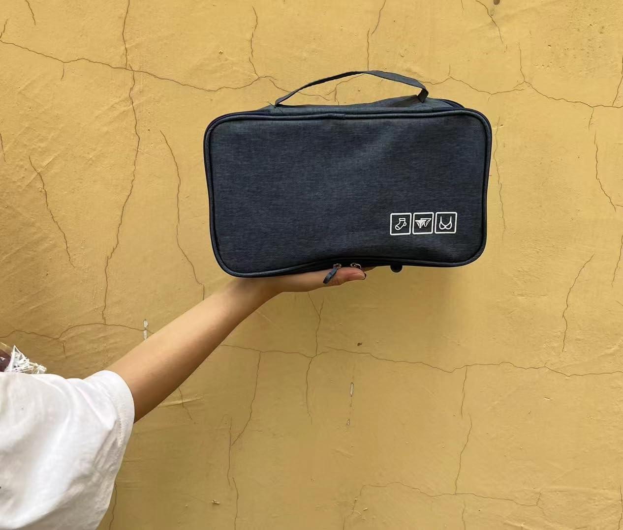 SACSTAR SACSTAR Travel Toiletry Bag for Women, Bra Organizer Underwear Storage Bag For Cosmetics, Toiletries, Hotel, Home, Bathroom, Airplane