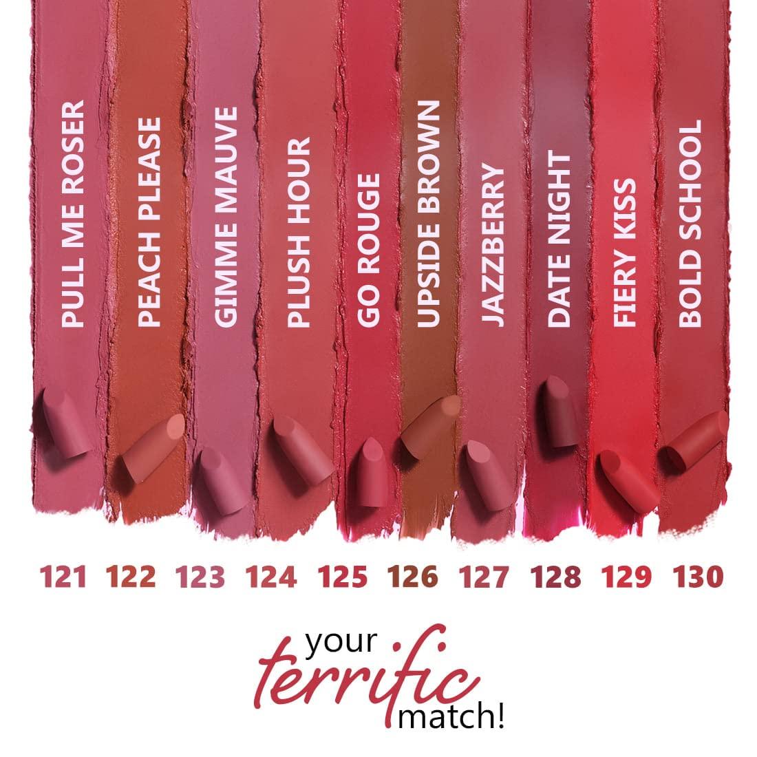 Plum Plum Matterrific Lipstick Highly Pigmented Nourishing & Non Drying 100% Vegan & Cruelty Free (1 Count (Pack of 1)) (Peach Please - 122 (Peachy Brown Nude))