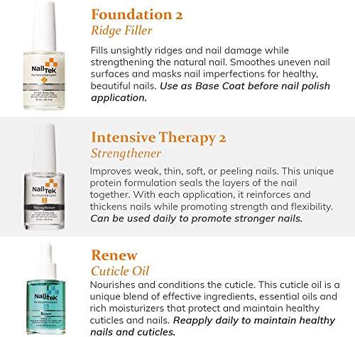Nail Tek Nail Tek Repairs Damaged Nails kit.Intensive Therapy(.5OZ),Foundation(.5OZ)& Renew(.48OZ)