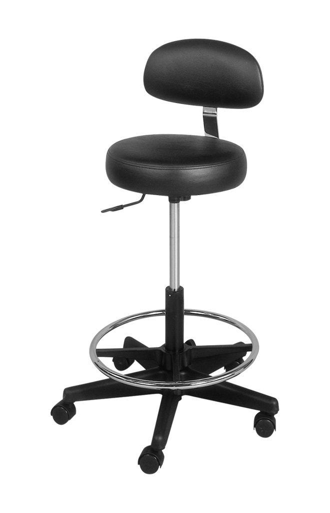 Galaxy Salon "Advantage" TE Salon Stool with Backrest