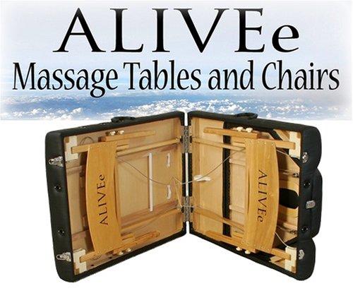 Alivee Massage Table and Chair Salon II Portable Massage Table Black W/Adjustable Headrest
