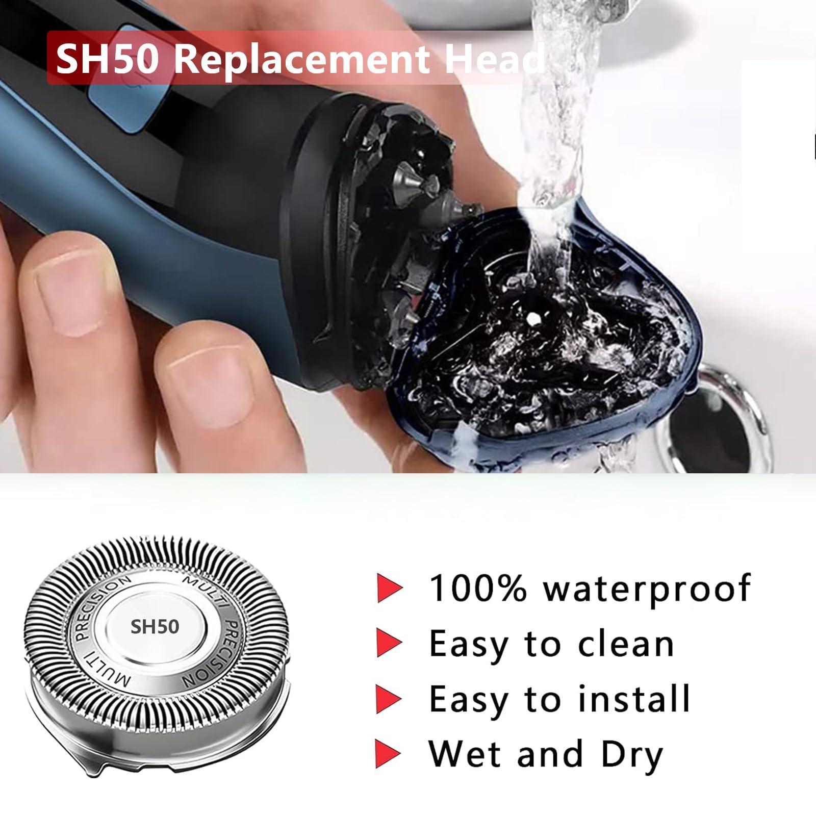 Ya-sport SH50 Compatible With Philips Norelco Replacement Heads, For Philips Norelco Series 5000 Replacement Heads,for Series Electric Shaver S5660/84,S5590/81,S5290/88,5000 Replacement Blades for HQ8 Shaver
