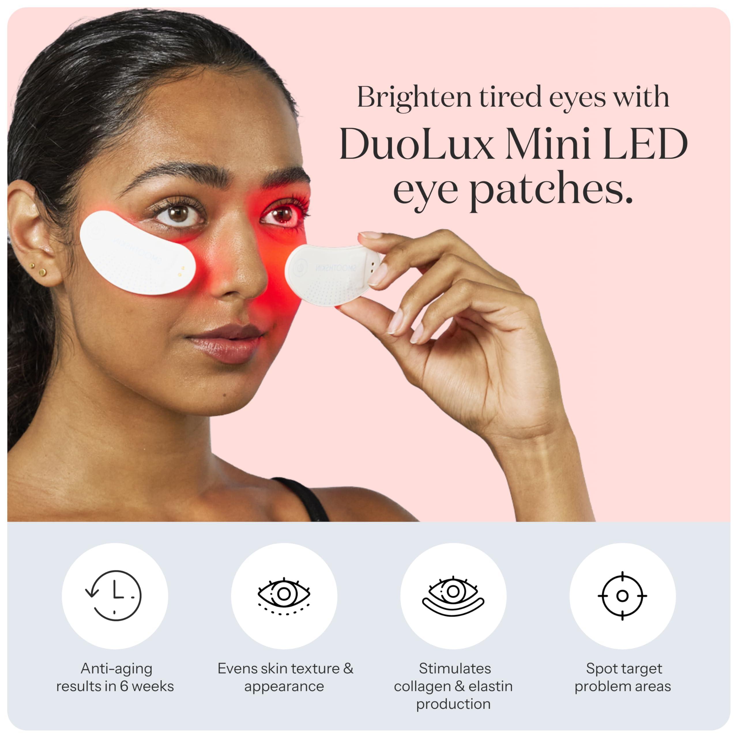 SMOOTHSKIN SmoothSkin Under-Eye Red Light Therapy Device, LED Eye Patches with 24 Hydrocolloids, for Dark Circles, Wrinkles & Puffiness