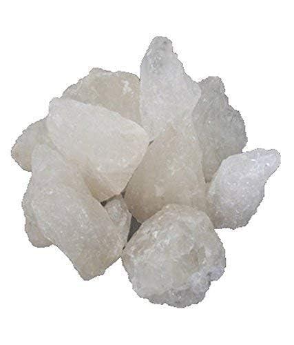 FLFWLASS FLFWLASS-Alum Stone Block | White Alum Crystal Rock | Phitkari Crystal Stone of Alumbre | Natural Piedra de Alumbre Alum Stone | Shaving Stone Chunks | Tawas Stone Antiperspirant (400 Gram)