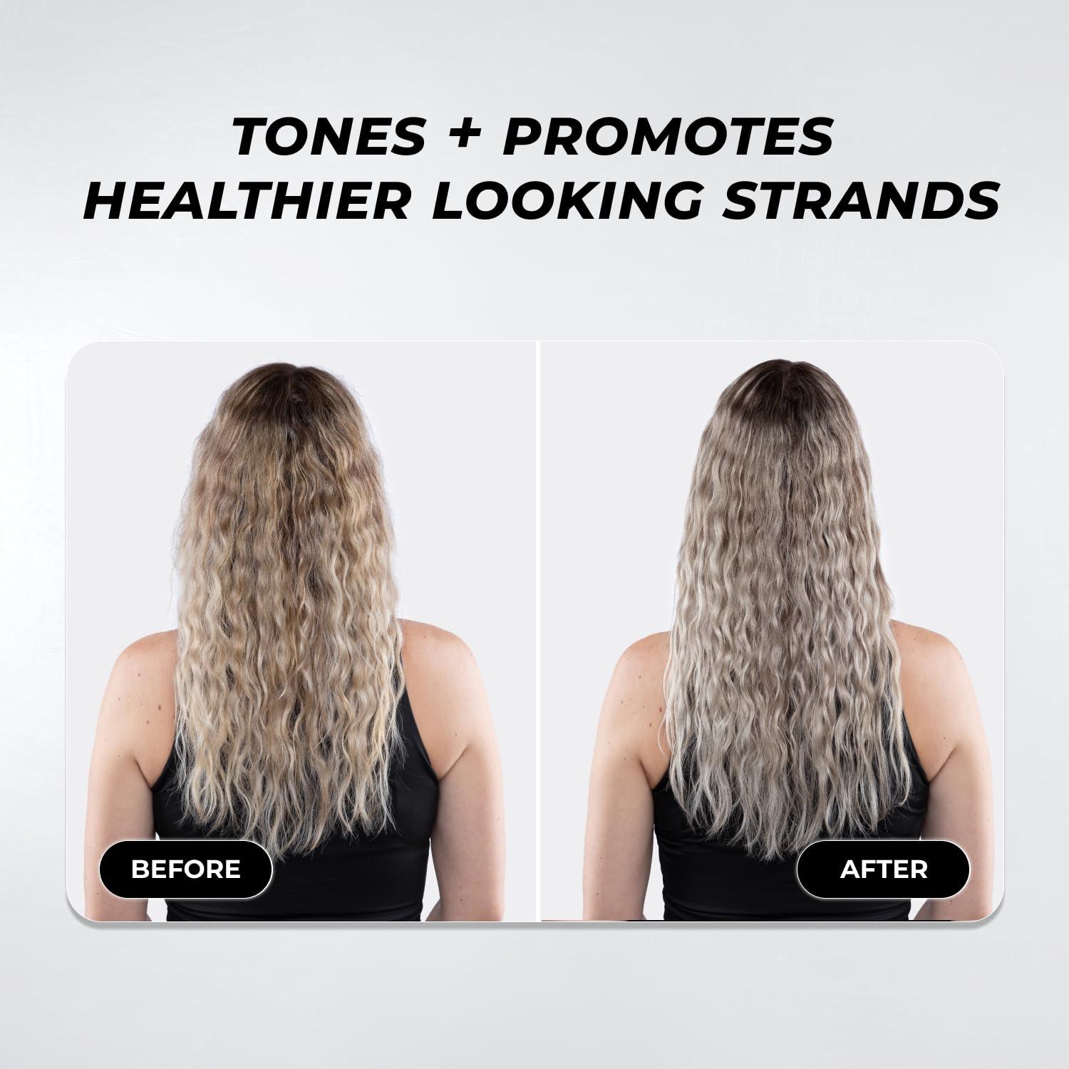 XMONDO XMONDO Hair Supernova Blonde Toning Reparative Mask, Vegan Formula with Jojoba Oil, Reducing Brassy and Yellow Tones on Blonde, Highlighted, and Gray Hair Colors, 8 Fl. Oz