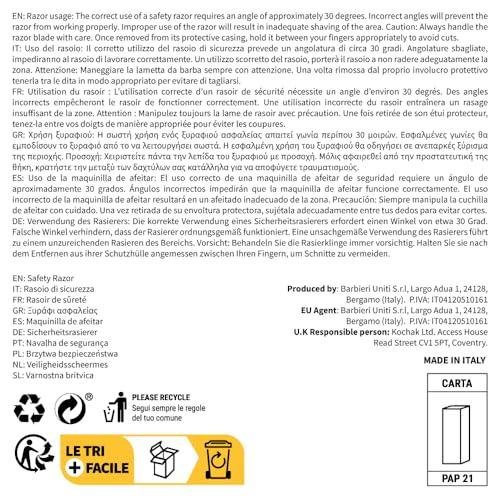 The Goodfellas\' smile The Goodfellas\' Smile Bayonetta Premium Double Edge Safety Razor, 100% Brass, Hand Crafted in Italy, Delivers an Ultra-Smooth Shave