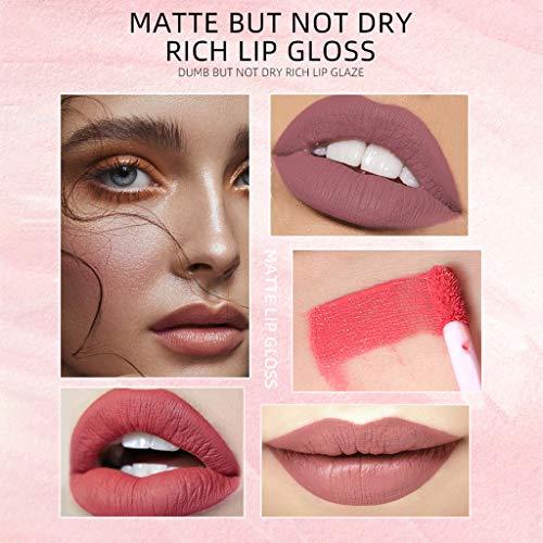 FeiFei66 FeiFei66 12Color Velvet Matte Lip Gloss Waterproof Long Lasting Liquid Mouth Lipstick for Womens Beauty Makeup, 4ml (A)