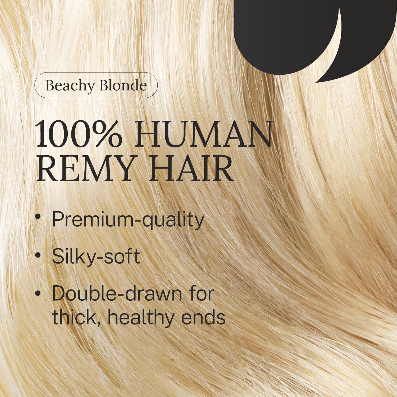 Zala Zala Tape-In Human Remy Hair Extensions - Natural, Silky & Straight Discreet Tape in Extensions - Blend Easy into Natural Hair - 20 Piece Bundle, in Beachy Blonde (62g / 24 inch)