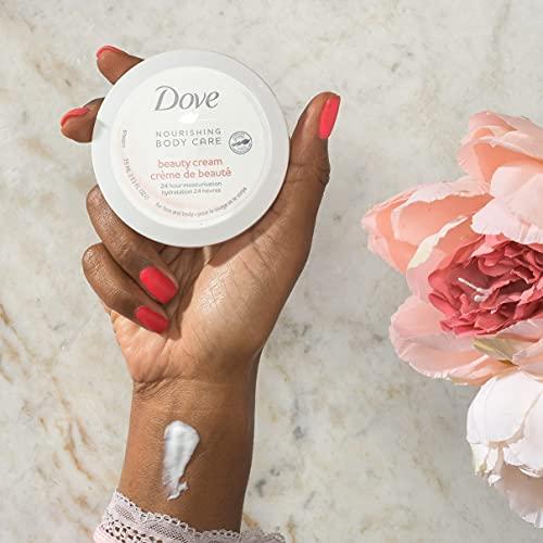 Dove Dove Nourishing Body Care, Face, Hand, and Body Beauty Cream for Normal to Dry Skin Lotion for Women with 24-Hour Moisturization, 4-Pack, 2.53 Oz Each Jar