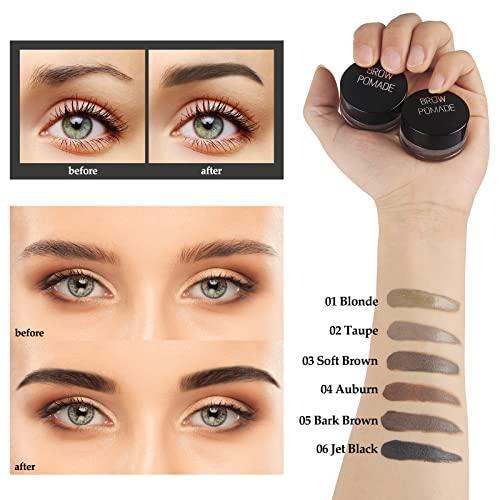 Anglicolor Eyebrow Pomade,Gel Professional Makeup Eyebrow Color,Matte Waterproof Brow Pomade For Long-Lasting Results,Vegan, Cruelty-Free Eyebrow Color that Fills and Shapes Brows(4#Auburn)