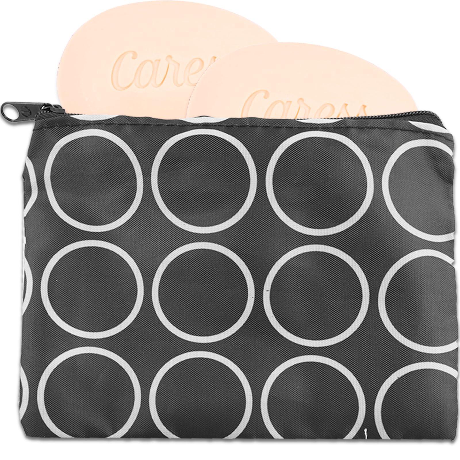 World\'s Finest Caress Soap Pack - Caress Bar Soap 12 Pack Bundle Daily Silk 3.75 Oz Caress Body Soap Bars Pack, White Peach Orange Blossom with Bonus Travel Bag | Caress Body Wash