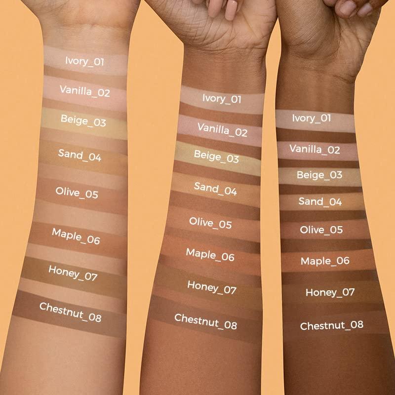 NYKAA Nykaa Cosmetics All Day Matte Compact Powder - Face Powder for Flawless Finish - Pressed Powder Infused with Vitamin E - 03 Beige - 0.28 oz