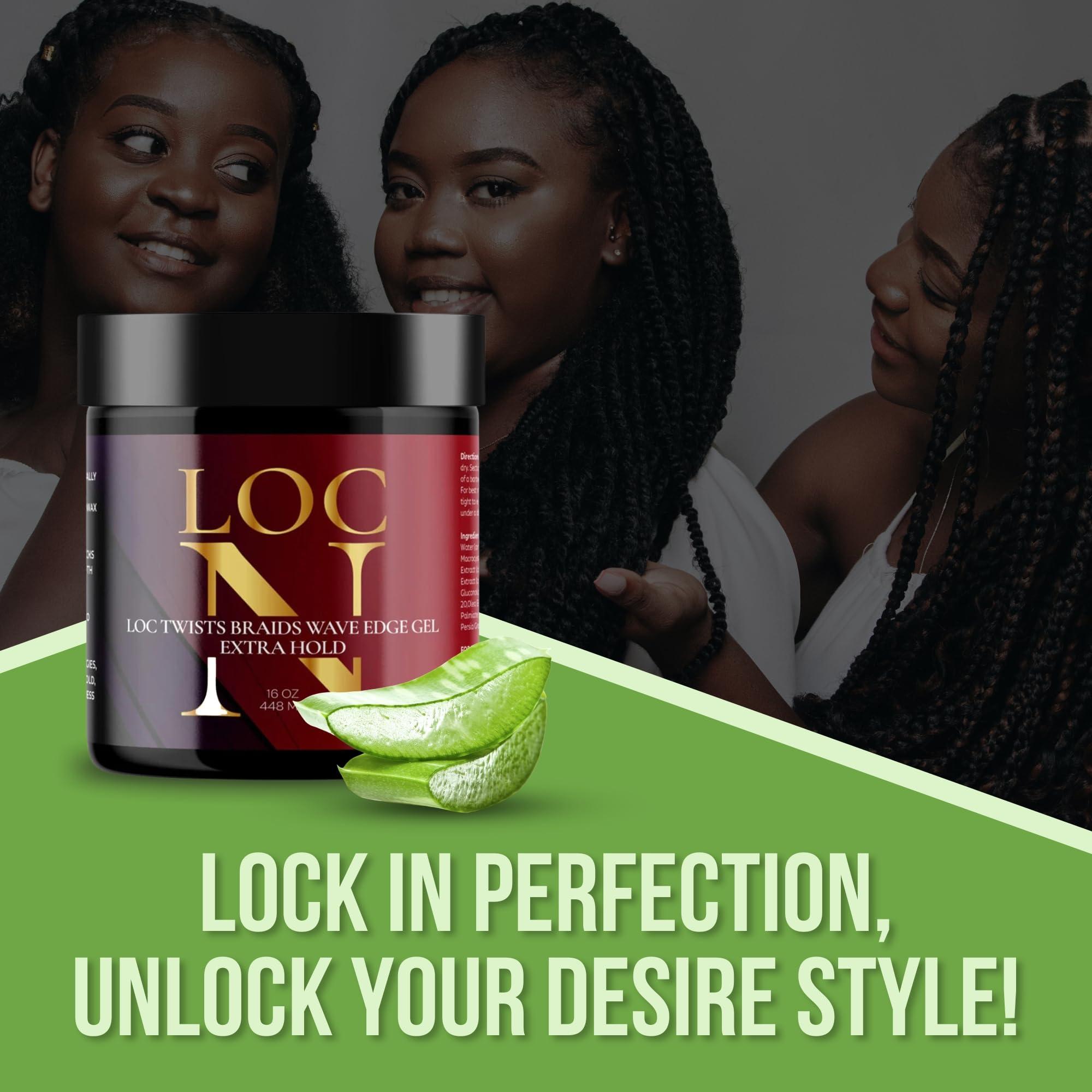 LOCN LOCN Twists Braids Wave Edge Gel, Extra Hold, 16 oz (448 ML)