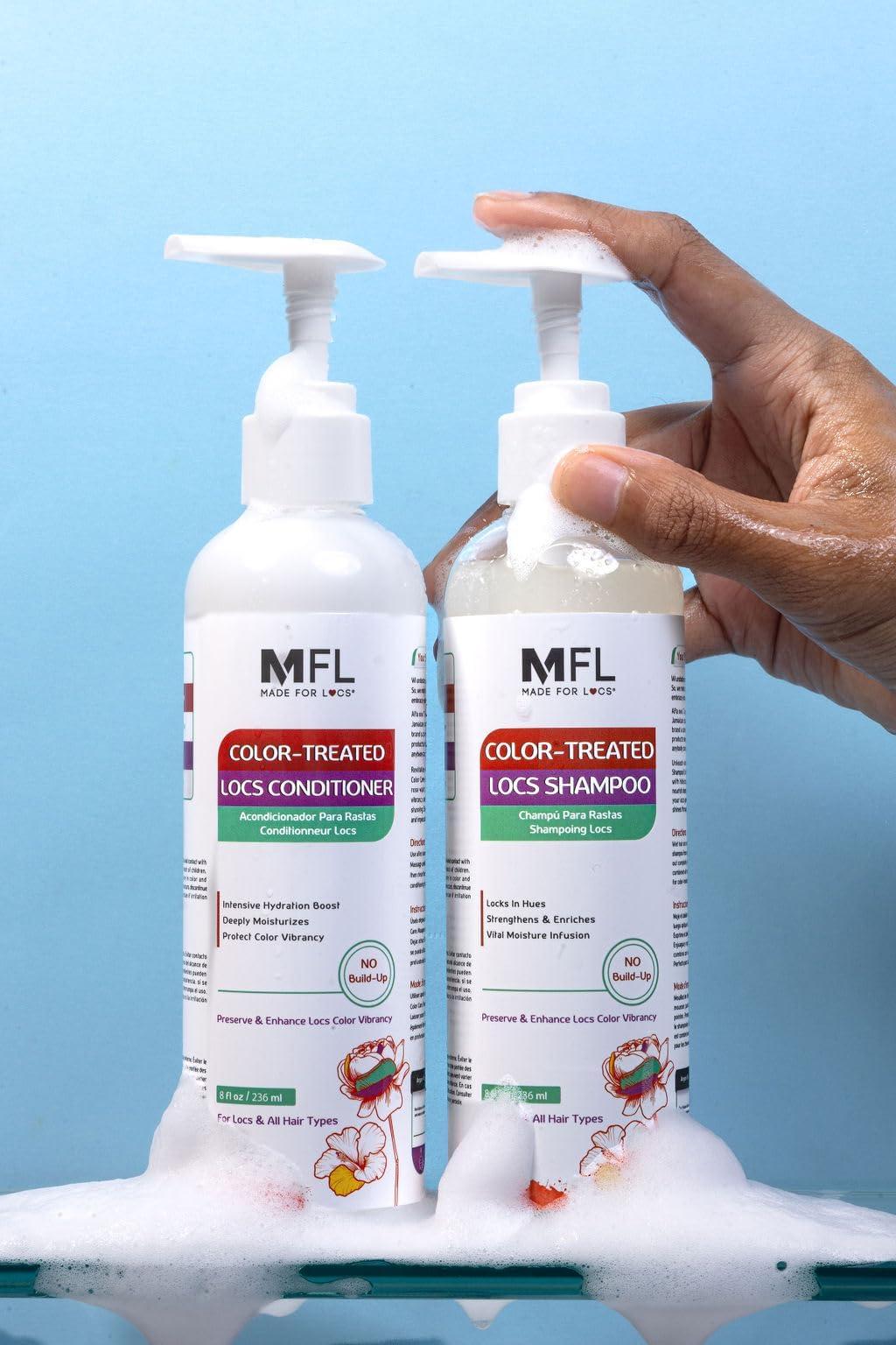 MFL MADE FOR LOCS Made For Locs Color Care Shampoo, For Color-Treated & Grey Hair, Moisturizing Shampoo for Dreadlocks, Sisterlocks, Microlocs & All Hair Types, 8 oz