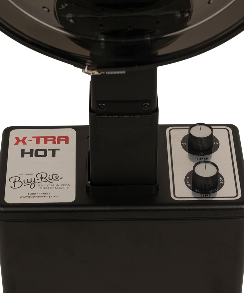 Buy-Rite Salon & Spa Equipment Buy-Rite Chelsea Professional Hair Dryer Chair Combo, Commercial Salon Dryer with 980 Watt Hood, Extra Wide Tufted Chair, Brass Nailhead Trim, NIN-9902DC&HL-1500-GRY (Gray)