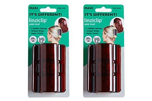 Allure Style Accessories Linziclip Hair Jawclip Maxi Tortoiseshell Bundle, 2-Pack