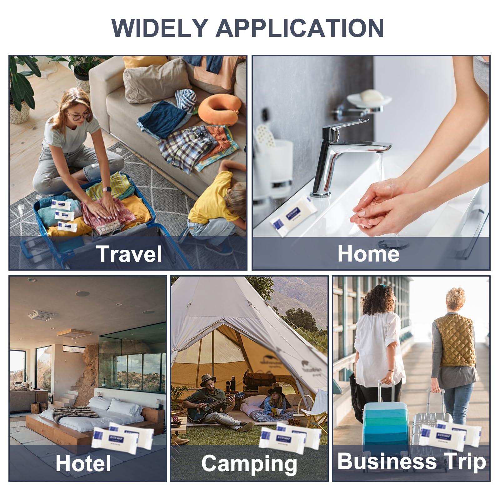 SLequipo SLequipo Bulk Bar Soap, 50 Pack Mini Soap Bars Bulk Individually Wrapped, 0.5 oz Travel Soap Small Hotel Soaps Travel Size Toiletries for Hotel Guest Bathroom