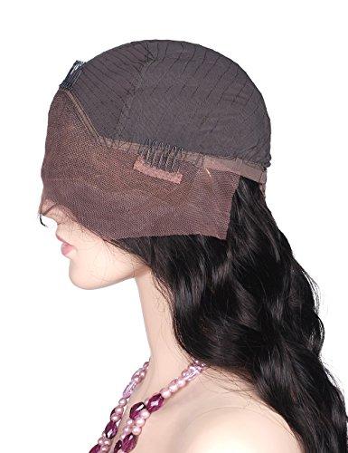 Mike & Mary Mike & Mary® Indian Remy Hair Lace Front Wigs Body Wave for Black Women with Baby Hair (26inch, #2 Darkest Brown)