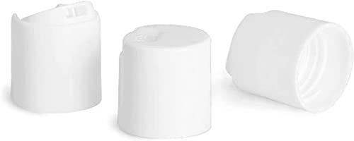 EcoJeannie EcoJeannie Wholesale 20/410 White Disc Top Caps Press Cap Dispensing Closure w/ 20mm Neck Diameter for Refillable Bottles - BPA-free, Recyclable (500)