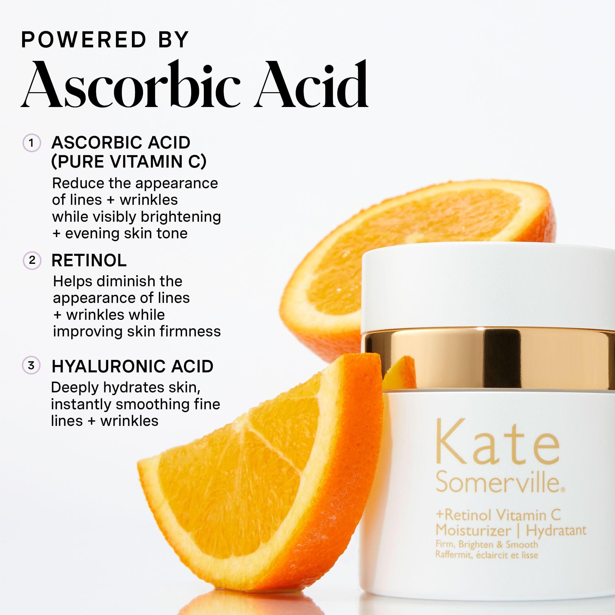 Kate Somerville Kate Somerville Retinol Vitamin C Moisturizer – Anti-Aging Overnight Face Cream Brightens, Firms and Smooth Skin, 1.7 Fl Oz