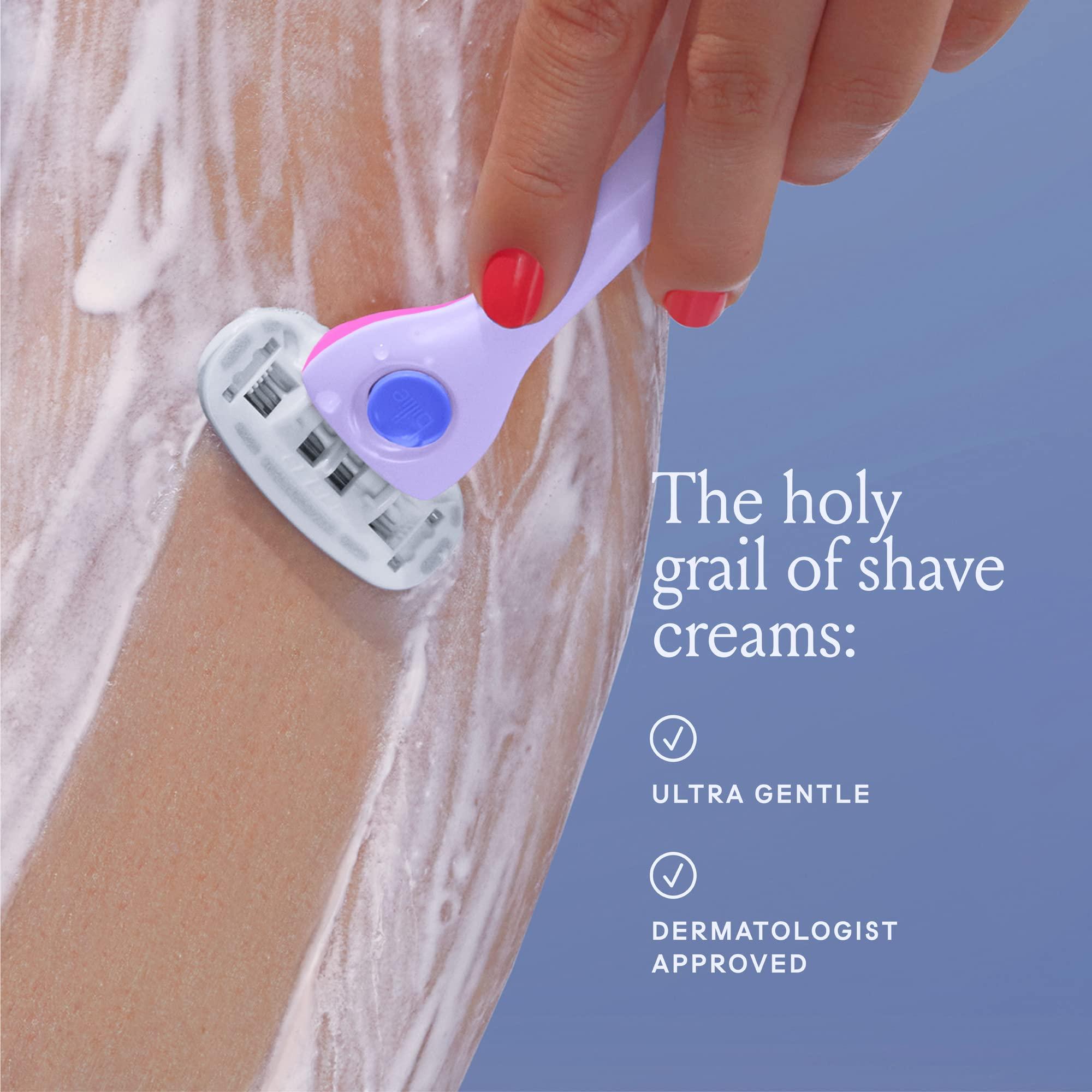 Billie Billie Razors for Women Shave Kit & Body Buffer - Pre-shave Exfoliating Bar - 3.5 oz & Whipped Shave Cream - Lavender & Bergamot Scent - 6.5 fl oz