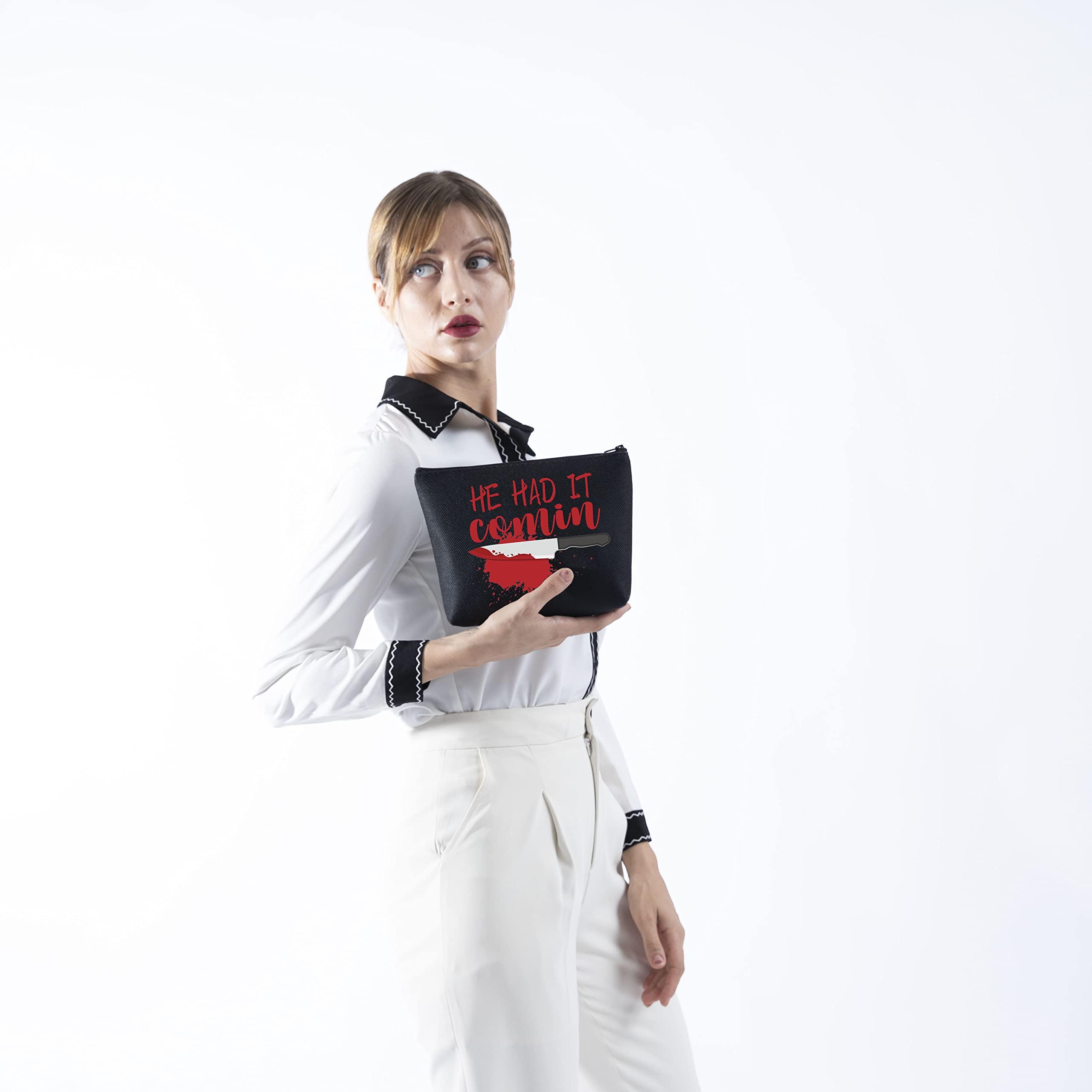 TSOTMO TSOTMO Chicago The Musical Makeup Bag He Had It Coming Bag Broadway Musical Inspired Gift Actor Actress Gifts (HE HAD IT COMING)