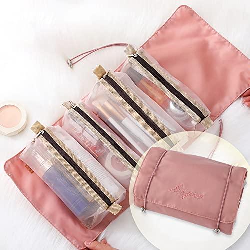 VALINK VALINK Roll-Up Makeup Bag Toiletry Kit, 4 in 1 detachable travel portable toiletry cosmetic bag, Cosmetics Storage Bags - For Travel and at Home Use