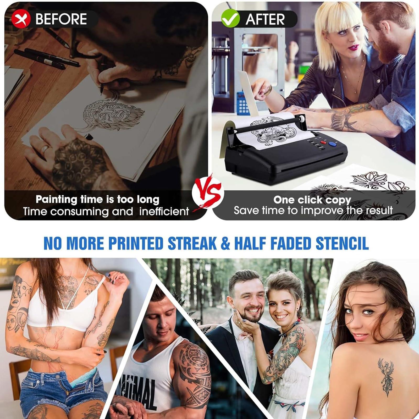 WIKINK WIKINK Bluetooth Tattoo Transfer Stencil Machine, Tattoo Stencil Printer, Thermal Copier Printer, for Tattoo Artists DIY Tattoos