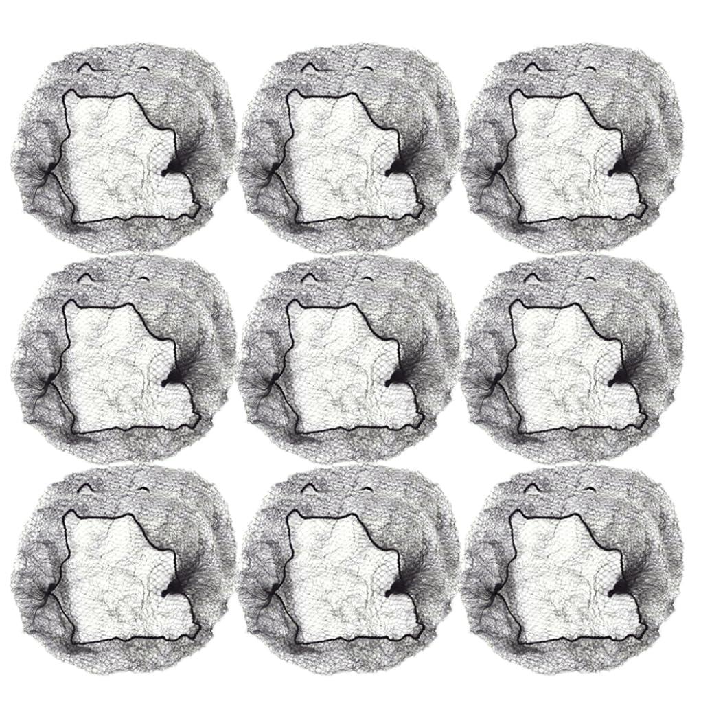 NASSMOSSE Hair Nets Elasticity Invisible Hair Net Elastic Mesh Wig Nets for Hair Bun Making Ballet Dancer Kitchen Food Service 100PCS Black